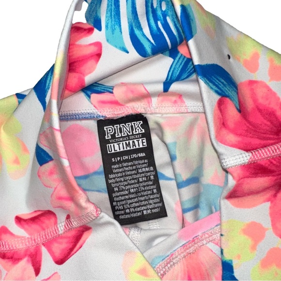 Tropical PINK Capri leggings size Small 🌸 - Picture 5 of 12